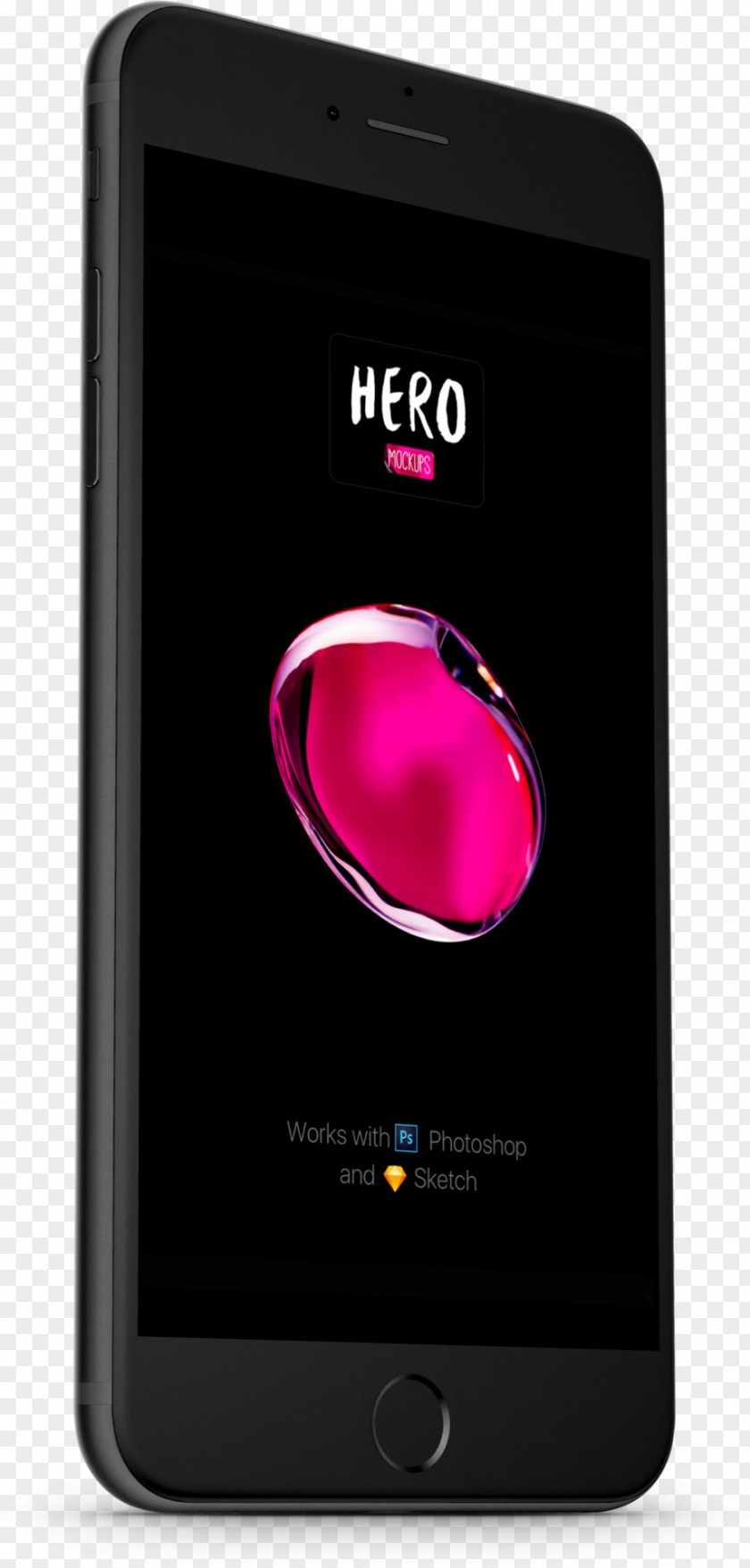Iphone Mockup Sketch Feature Phone Smartphone Apple IPhone 7 Plus (32GB, Black) PNG