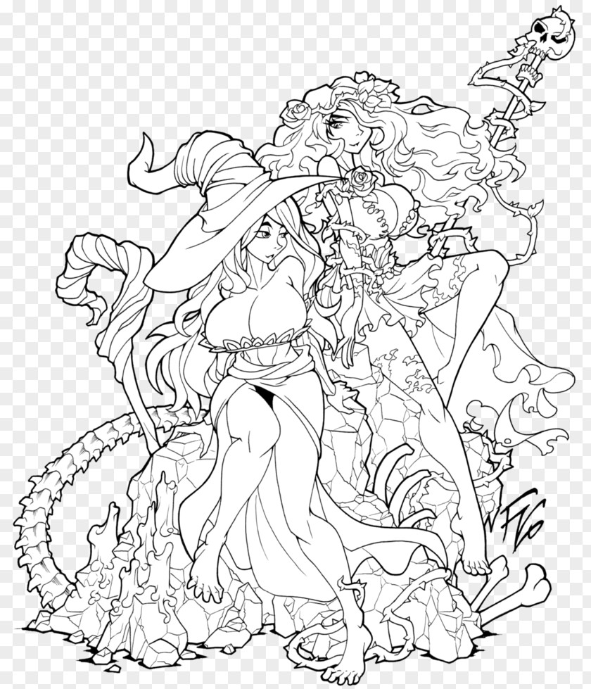 Line Art Drawing Fan GrimGrimoire PNG