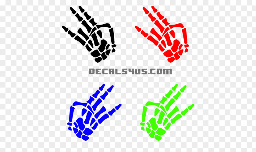 Skeleton Hand Decal Sticker Polyvinyl Chloride Finger Car PNG