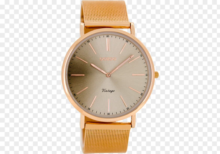 Watch Gold Strap Clock Silver PNG