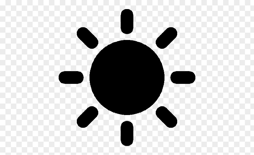 Symbol Black Sun Solar PNG
