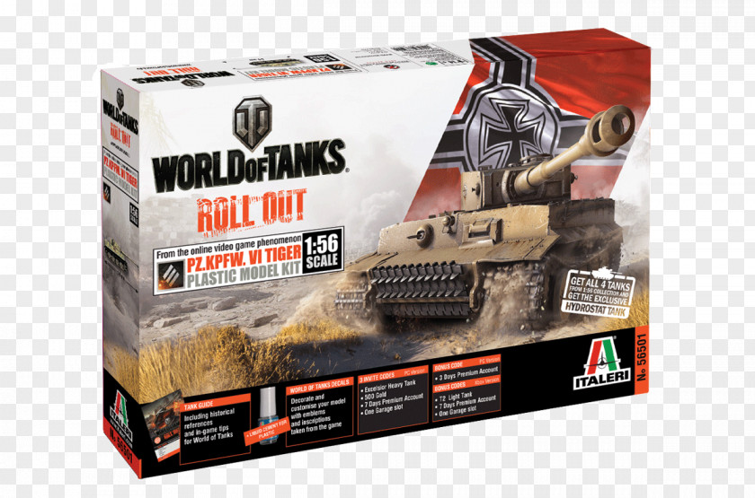 Tank World Of Tanks Tiger I Italeri Model Building PNG