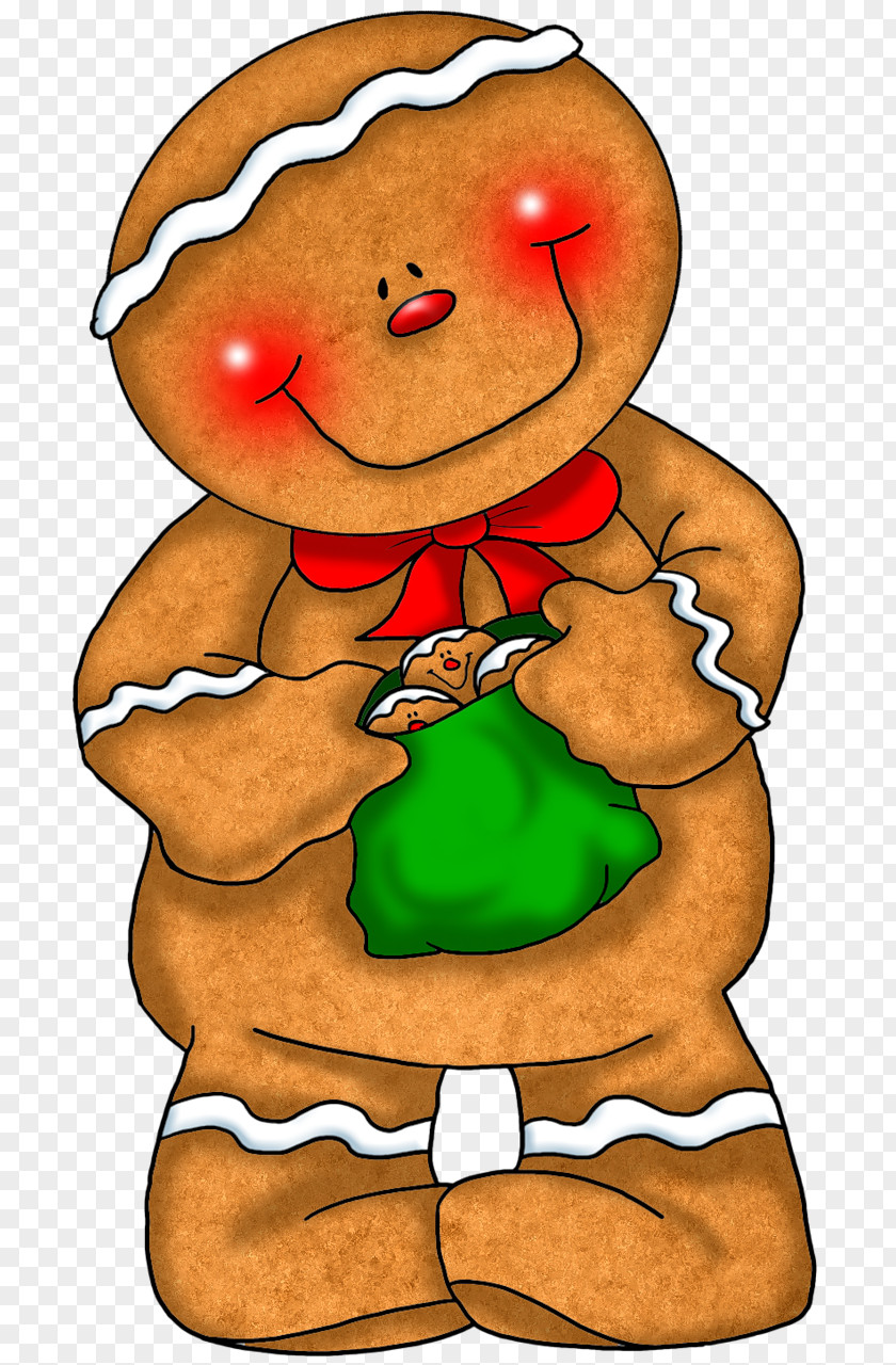 Transparent Gingerbread With Green Bag Clipart Man House Cookie Clip Art PNG