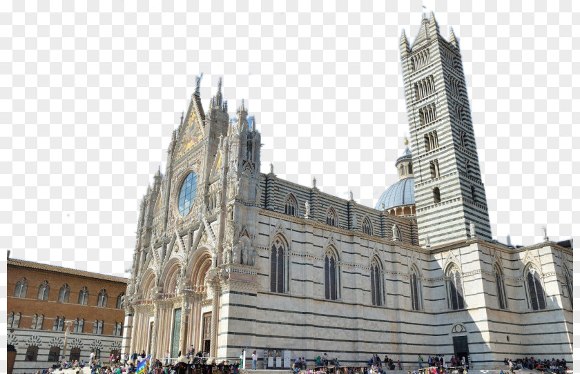 A Gothic Building Siena Cathedral Arezzo Assisi Architecture PNG