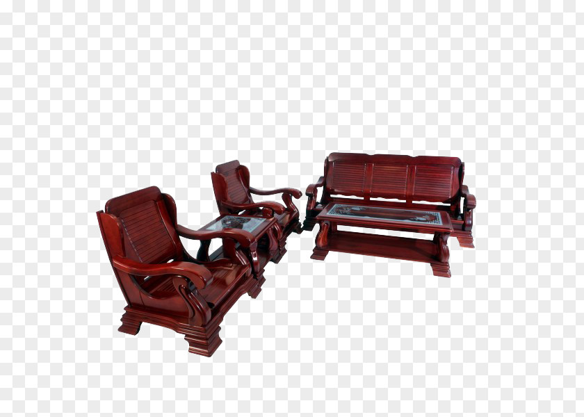 Red Wood Furniture Table Chair Couch PNG