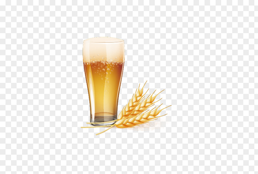 Vector Yellow Beer Icon Wheat Baijiu Euclidean PNG