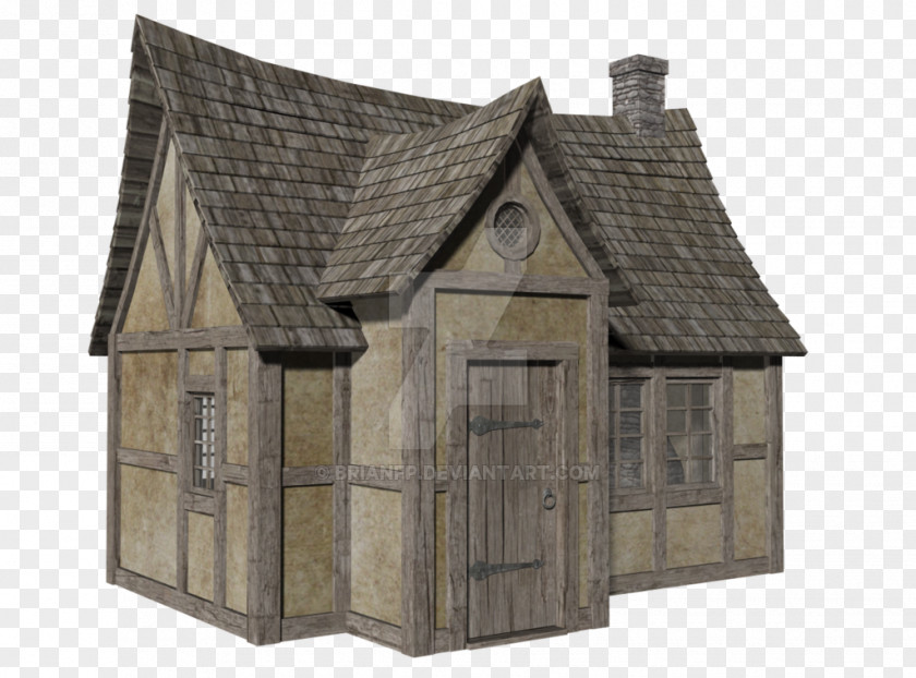 House Hut Middle Ages Roof Facade PNG