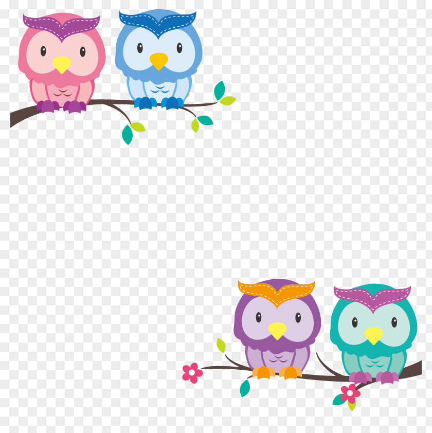 Vector Owl Picture Frame Cuteness Clip Art PNG