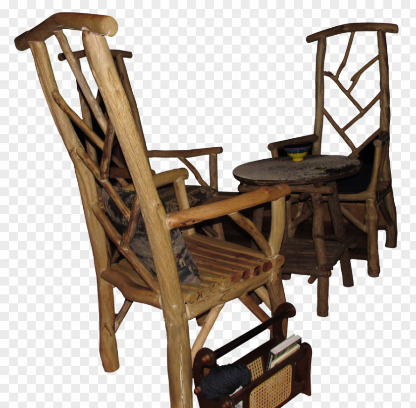 Wooden Table Chair Garden Furniture Wood PNG