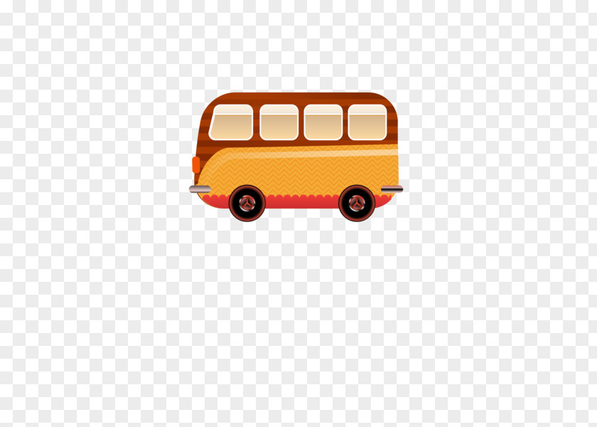 Cartoon Car Bus Van Icon PNG