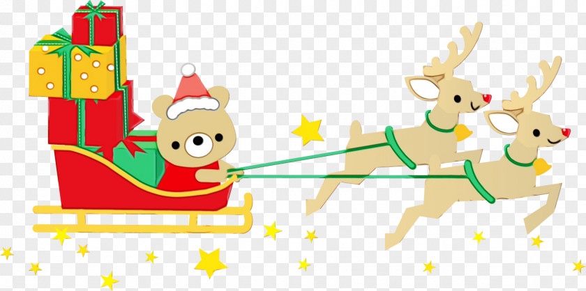 Christmas Eve Deer Cartoon PNG
