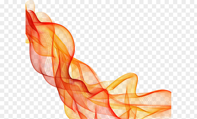 Euclidean Color Line Smoke PNG Smoke, Wavy lines, orange and red illustration clipart PNG