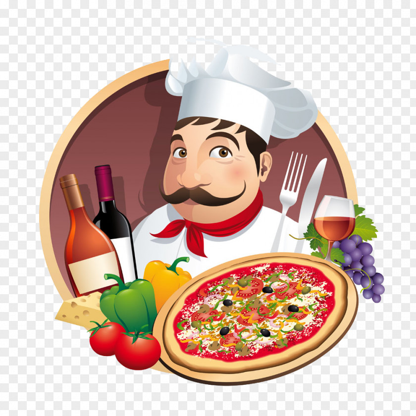 Pizza Chef Poster Take-out Restaurant PNG