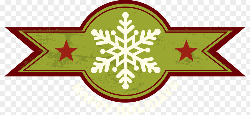 Painted Green Background Star Snowflake Pattern Christmas Clip Art PNG