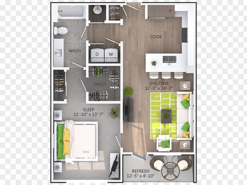 3d Floor Plan 3D PNG