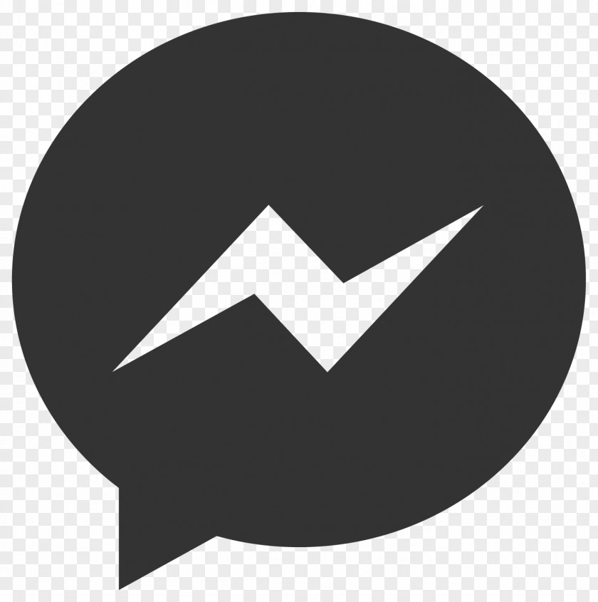 Black Facebook Messenger Logo Social Media PNG