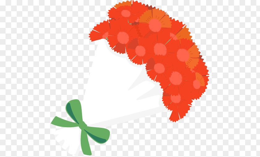 Mothers Day Carnation Flower Clipart. PNG