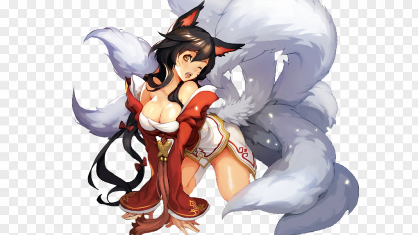 Nine Tailed Fox Nine-tailed Ahri League Of Legends Female PNG