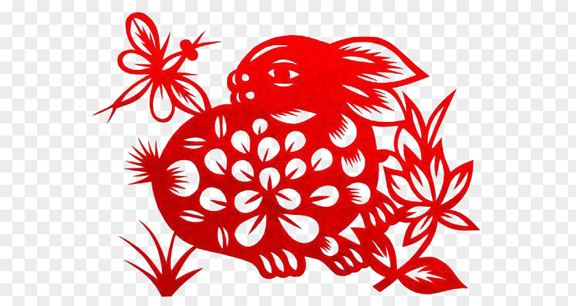 Paper-cut Rabbit Pig Snake Rooster Dog Tai Sui PNG
