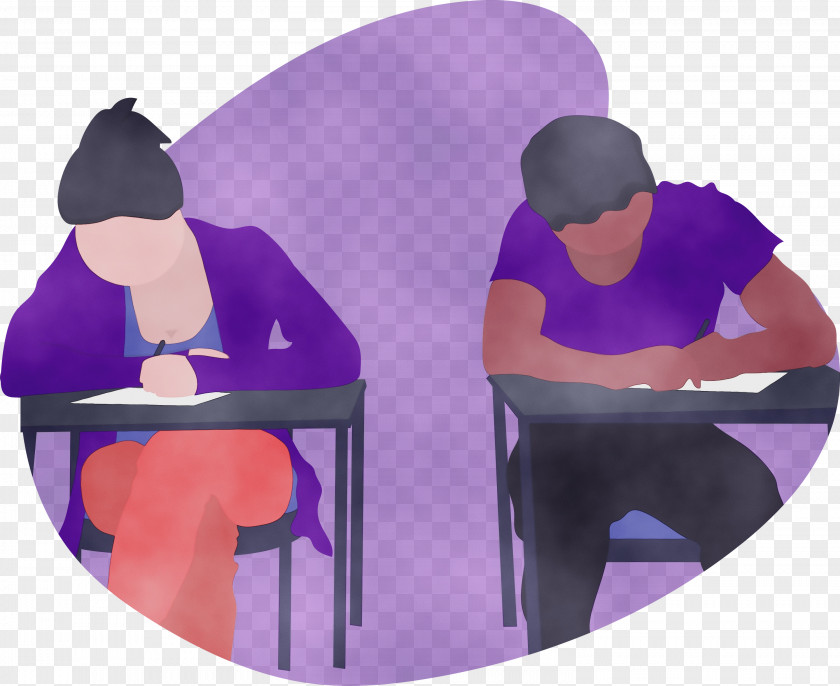 Purple Violet Table Sitting Black Hair PNG