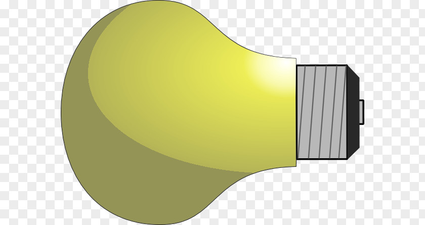 Yellow Light Bulb Incandescent Electricity Clip Art PNG