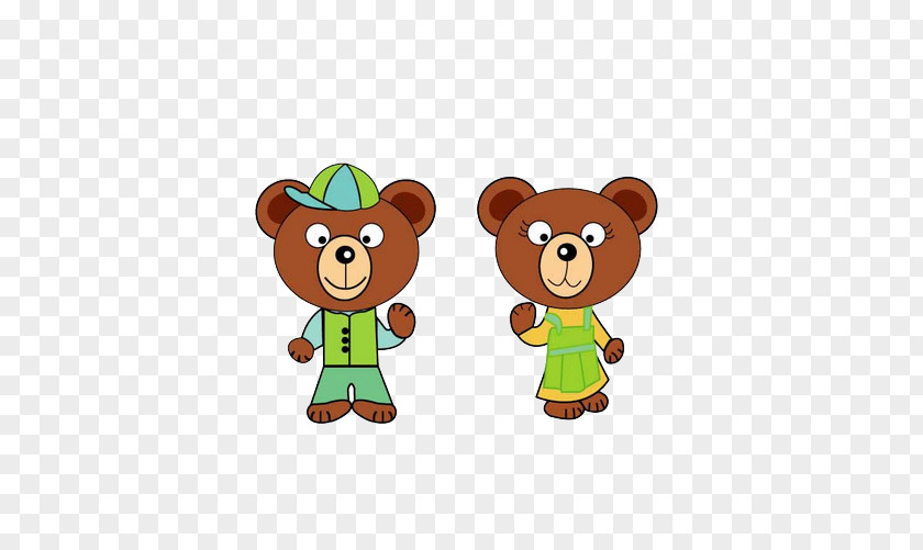 Two Bears Bear Cartoon Clip Art PNG