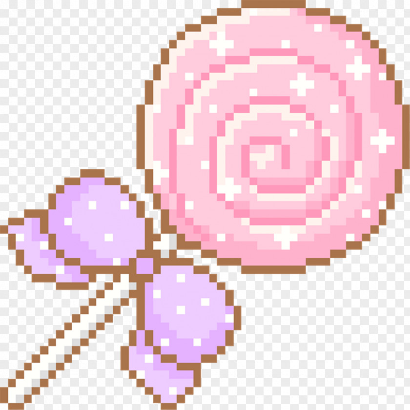 Cute Pastel Border Pixel Art PNG