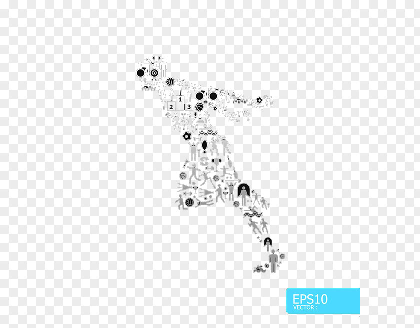 Running Man Puzzle HD Free Buckle Material Jigsaw Black And White PNG