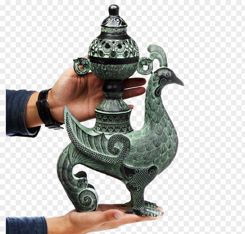 Size Bronze Statue Of A Bird Zun Copper Tmall Censer PNG