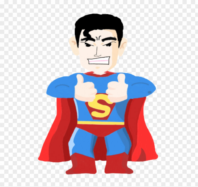 Superman Painted Material Clark Kent Cartoon Illustration PNG