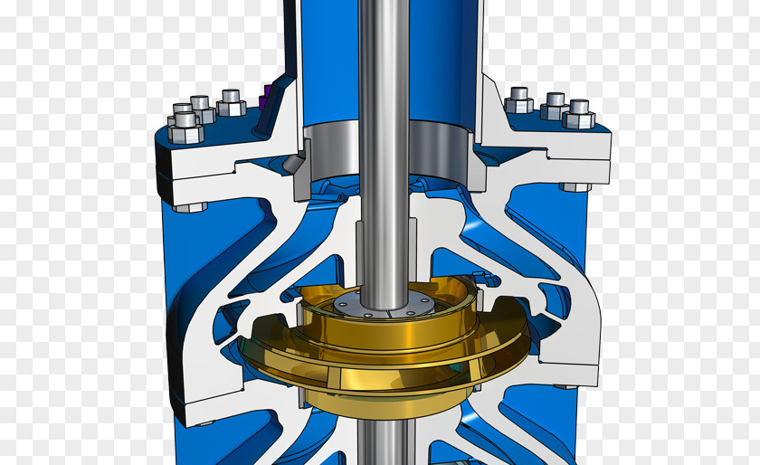 Design Turbine Pump Machine Impeller PNG