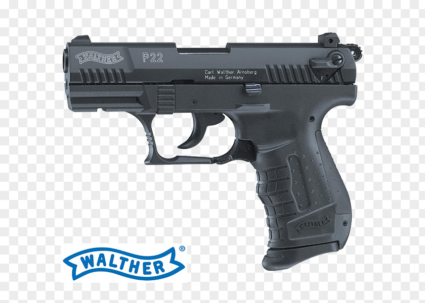Weapon Walther P22 Gas Pistol 9mm P.A.K. 9×19mm Parabellum PNG