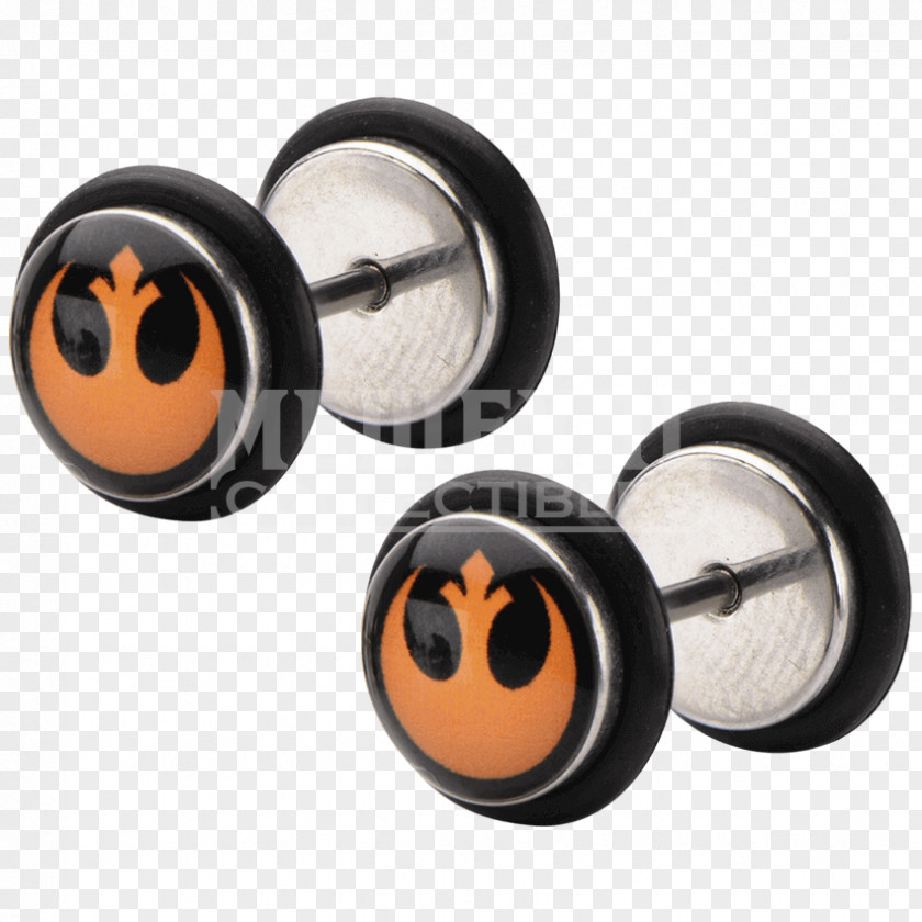 Rebel Alliance Earring Plug Stainless Steel Body Jewellery PNG