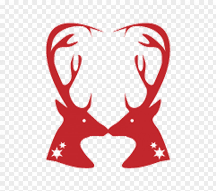 Red Deer Wedding Cake Topper PNG