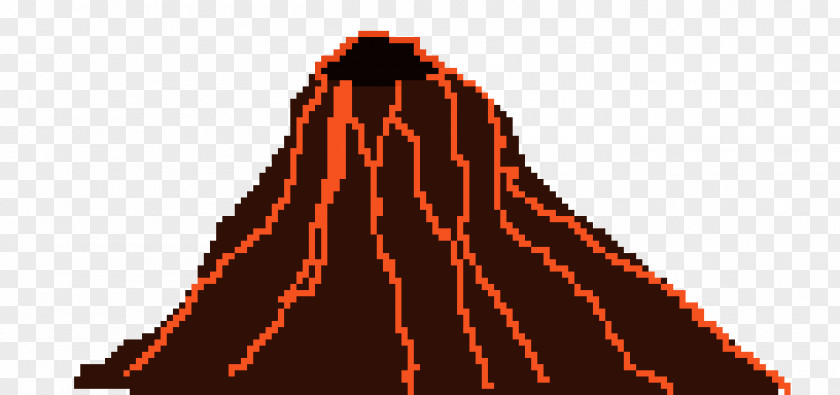 Volcano Pixel Art Magma PNG