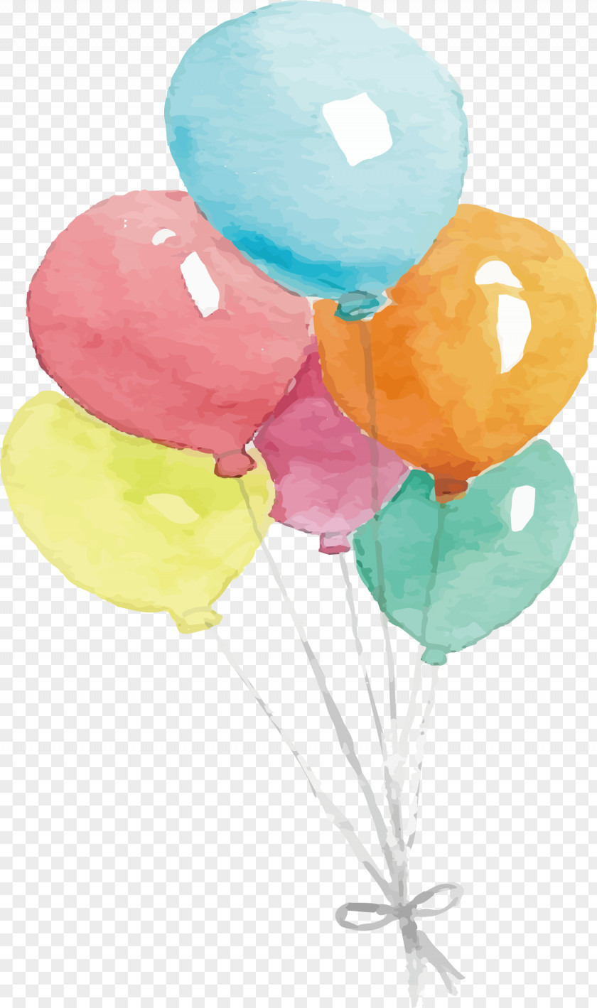 Watercolor Balloon Painting PNG