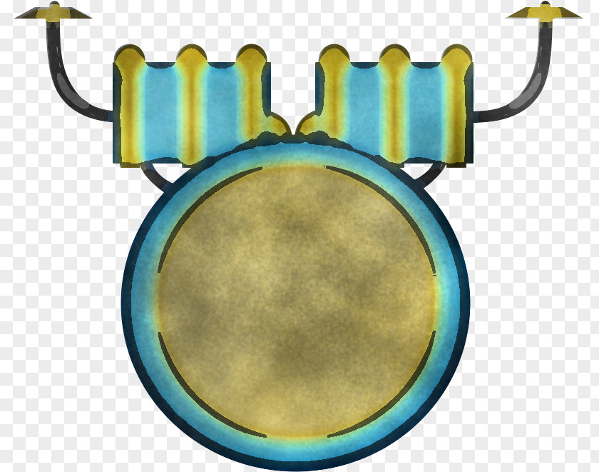 Yellow Turquoise Drum Membranophone Hand PNG