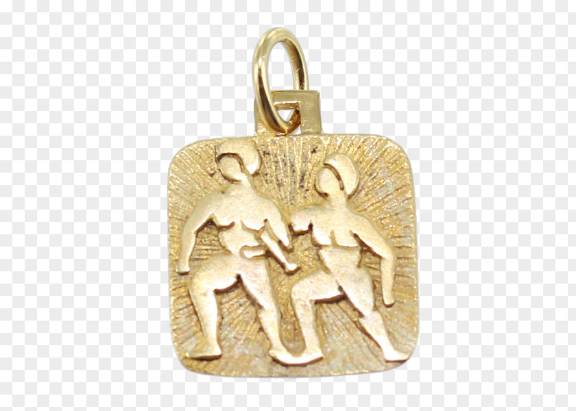 Gold Locket Astrology Gemini Silver PNG