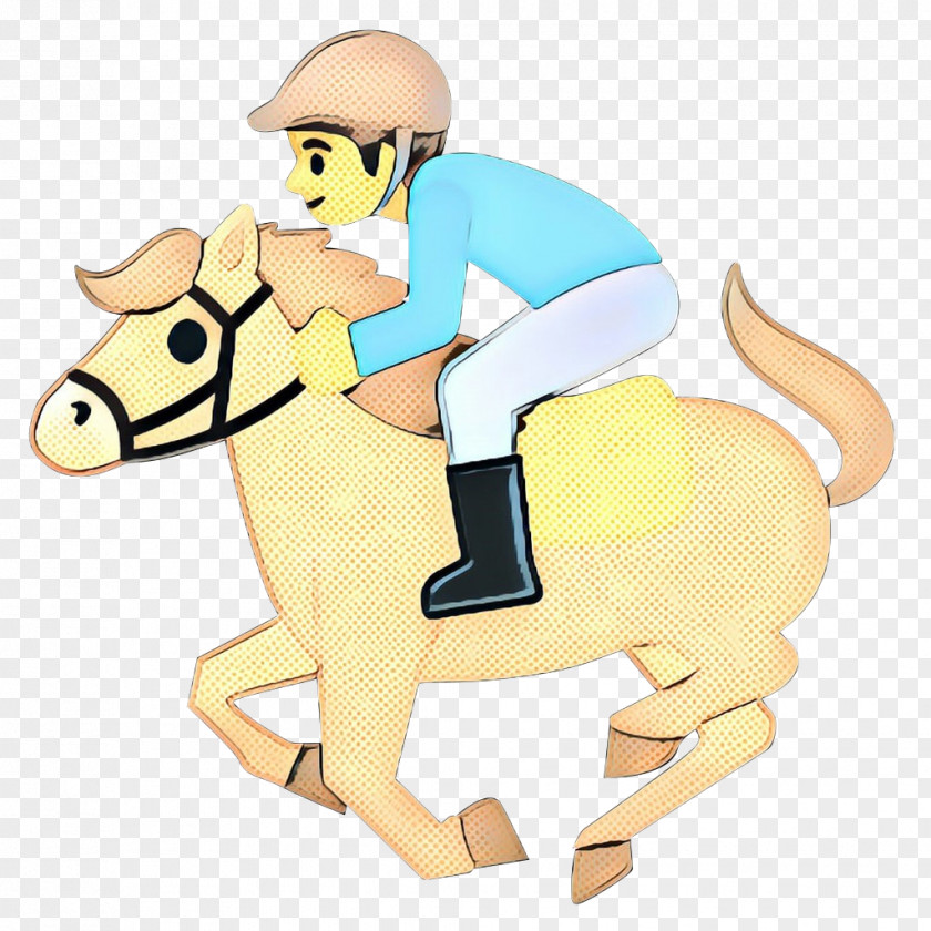 Horse Racing Animation Pop Art Retro Vintage PNG