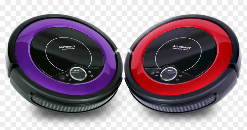 Smart Robot Robotic Vacuum Cleaner Red Magenta PNG