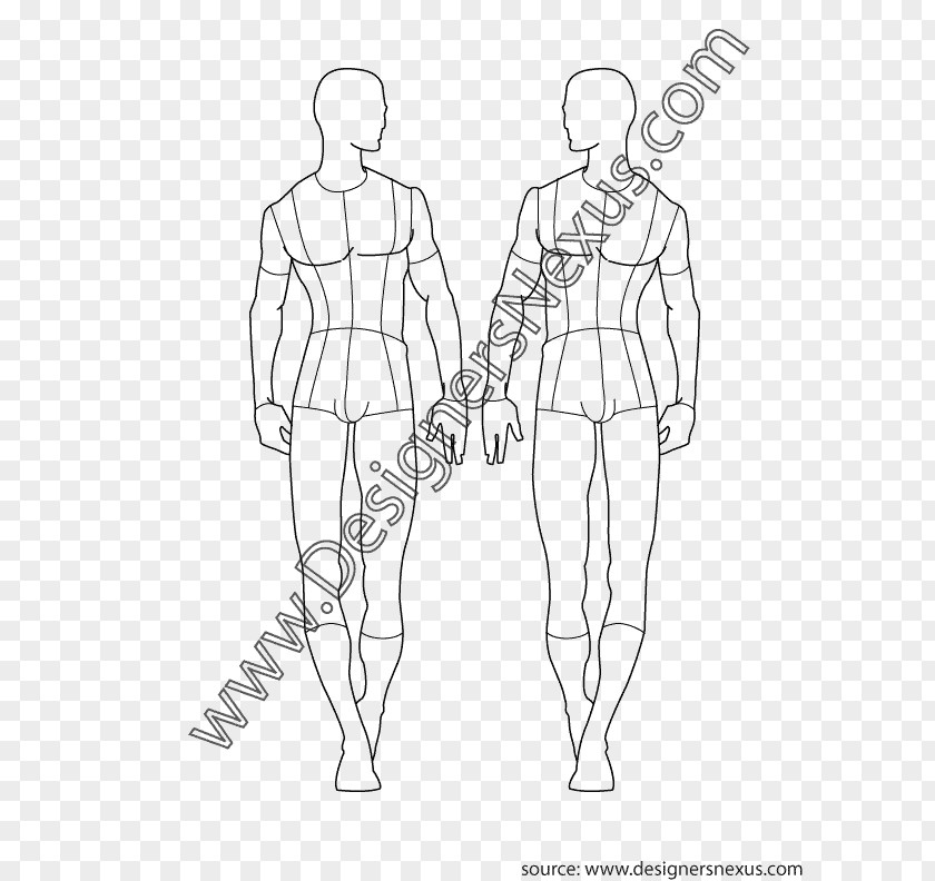 Design Fashion Illustration Croquis Drawing PNG