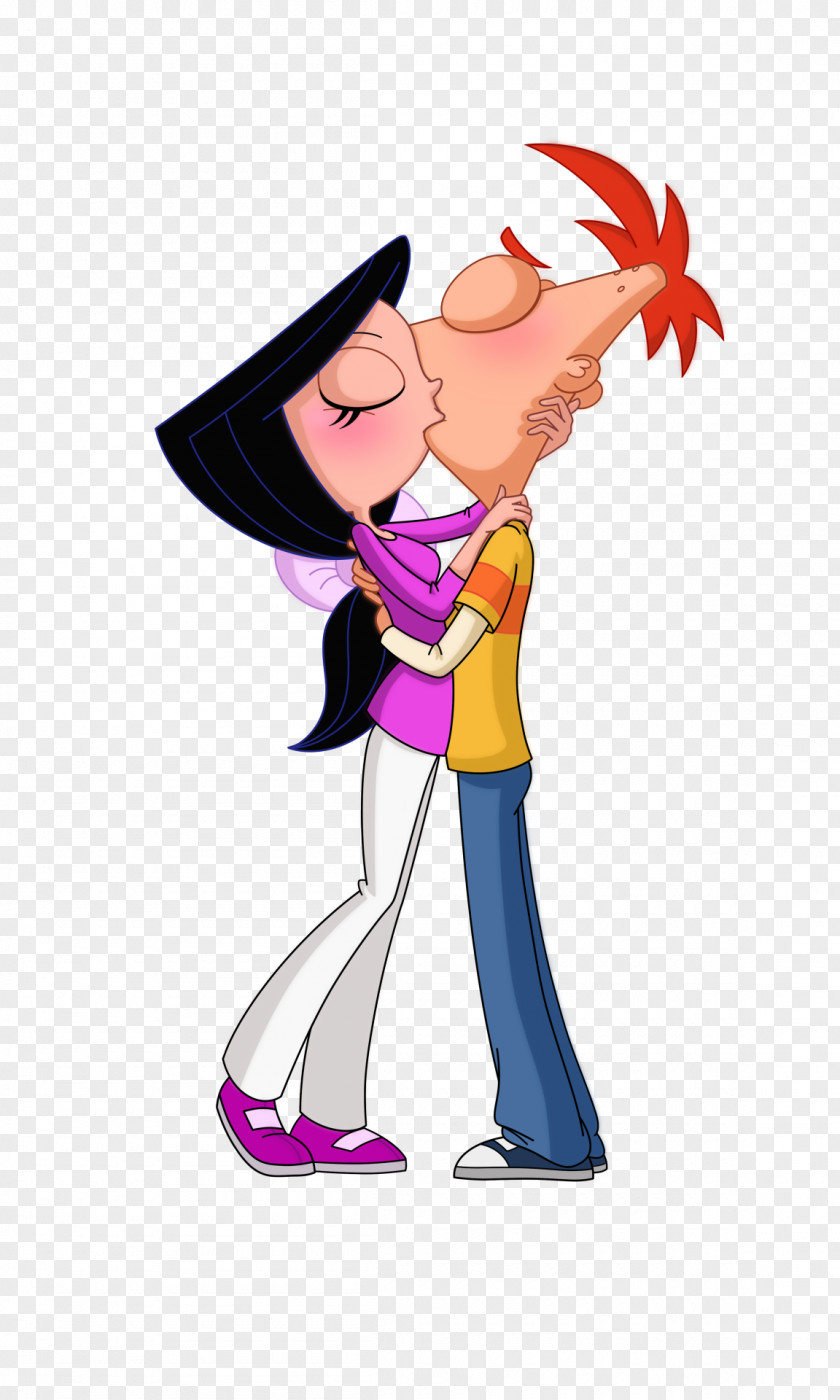 Kiss Phineas Flynn Isabella Garcia-Shapiro Ferb Fletcher Drawing PNG