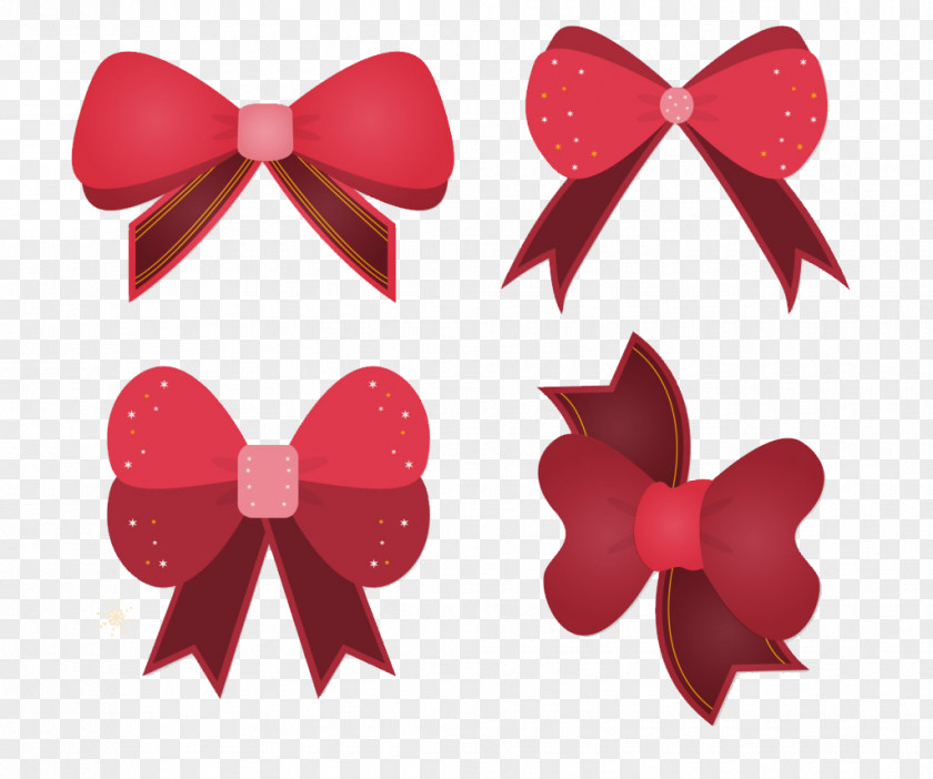 Red Bow Ribbon Christmas Gift Lazo PNG