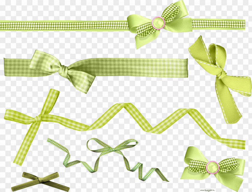Ribbon Textile Belt Silk Green PNG