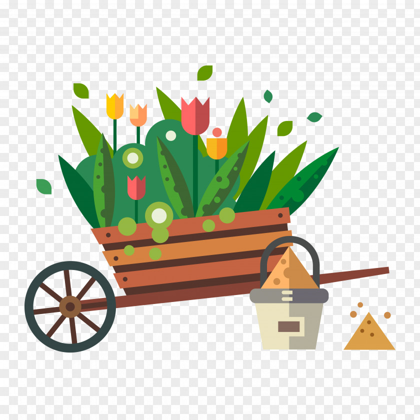 Shipping Flowers Garden Tool Landscaping PNG