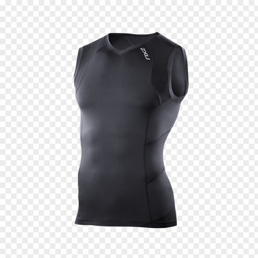 Sleeveless Vest T-shirt Shirt 2XU Compression Garment Clothing PNG