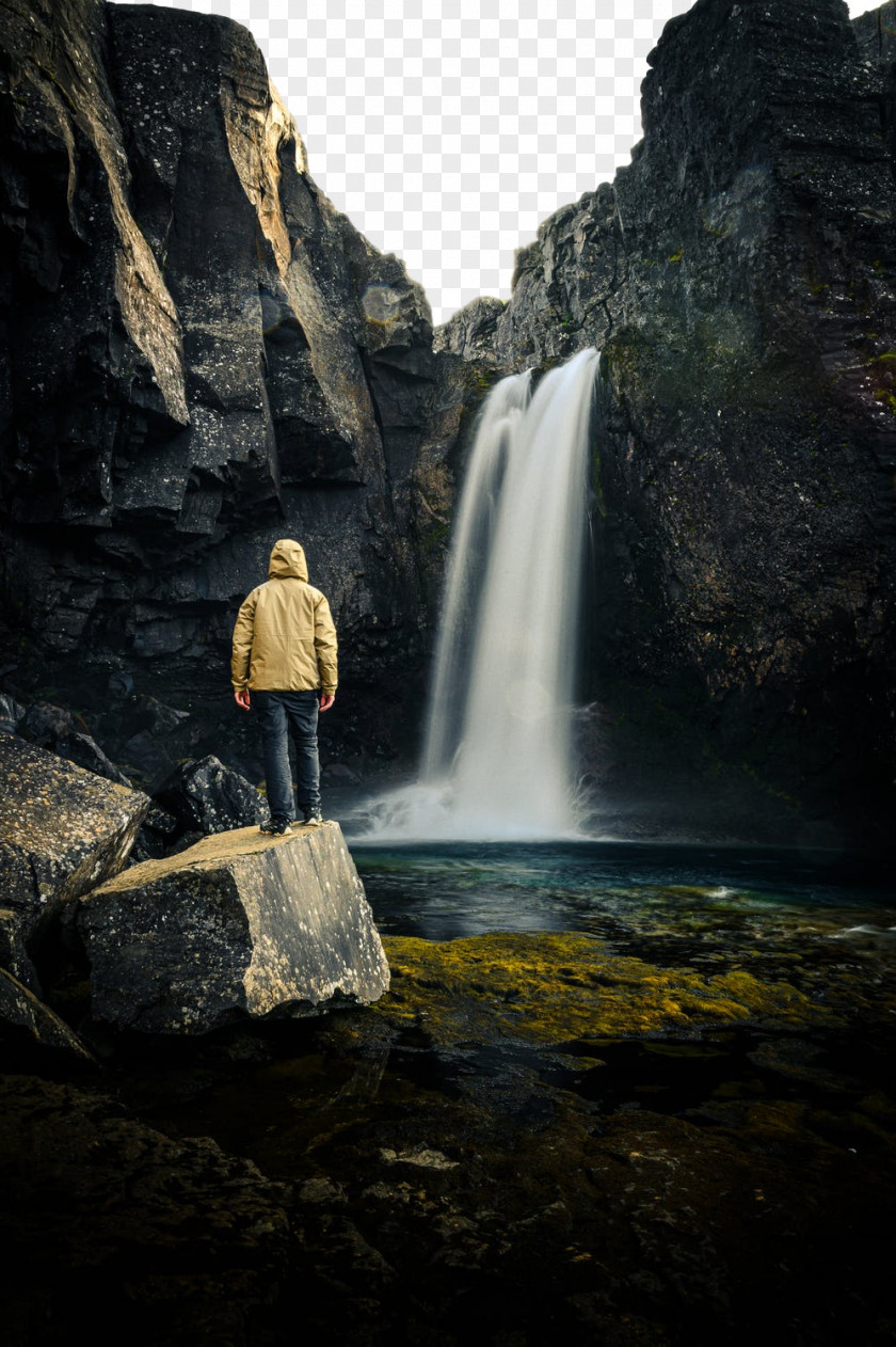 Landscape Formation Waterfall PNG