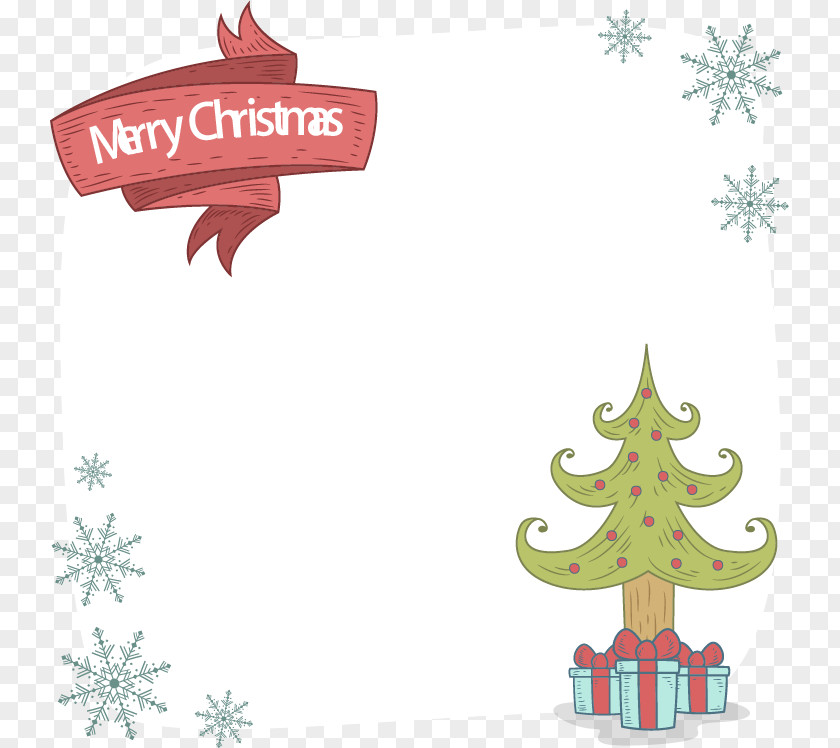 Snowflake Message Board Christmas Tree Computer File PNG