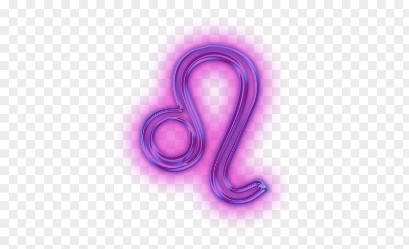 Leo Sign Zodiac Neon Astrology Symbol PNG
