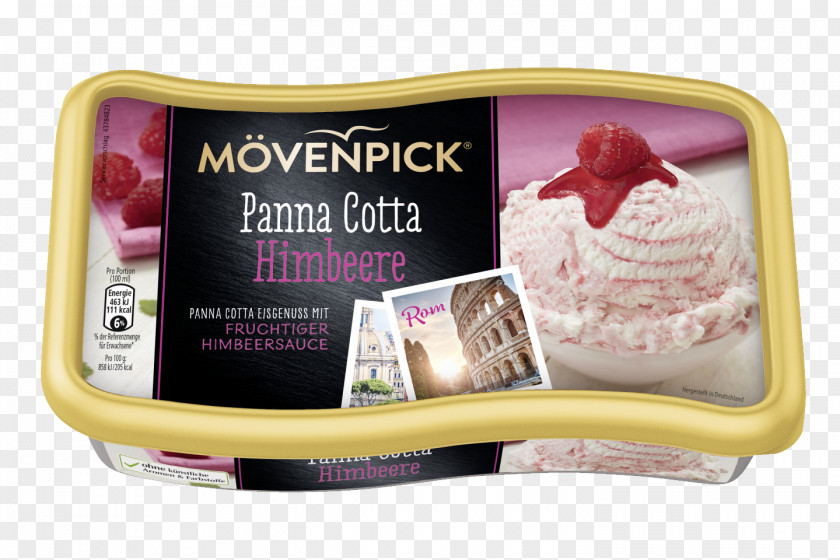 Panna Cotta Ice Cream Bavarian Red Raspberry PNG